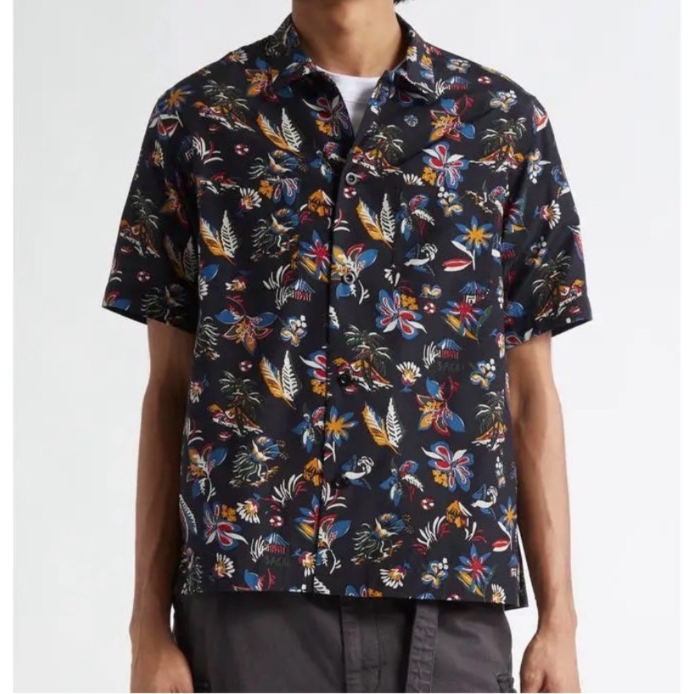 sacai floral‎ print short-sleeve shirt